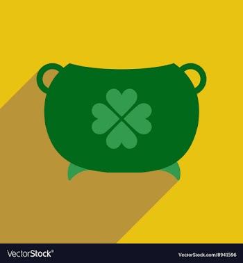 Flat web icon with long shadow cauldron vector image