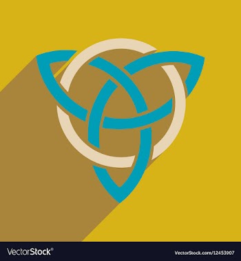 Flat web icon with long shadow celtic symbol vector image