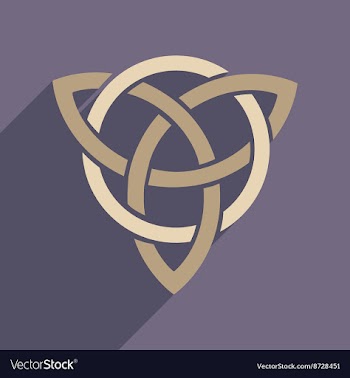 Flat web icon with long shadow celtic symbol vector image