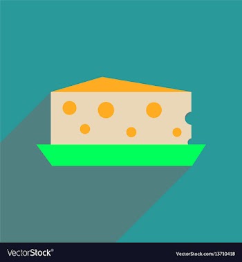 Flat web icon with long shadow cheese holland vector image