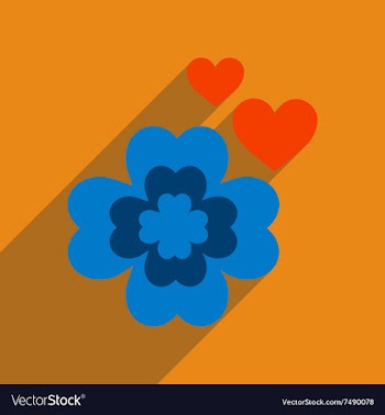 Flat web icon with long shadow clover vector image