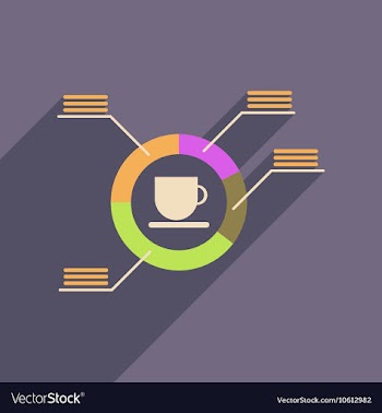 Flat web icon with long shadow coffee infographics vector image