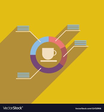 Flat web icon with long shadow coffee infographics vector image