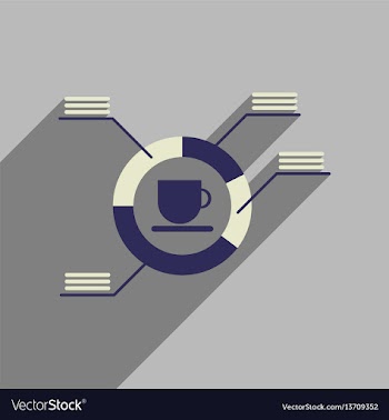Flat web icon with long shadow coffee infographics vector image