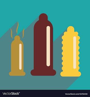 Flat web icon with long shadow condoms vector image
