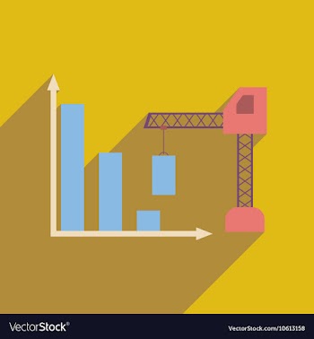 Flat web icon with long shadow construction vector image