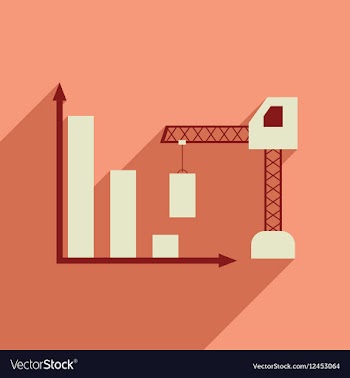 Flat web icon with long shadow construction vector image