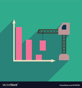 Flat web icon with long shadow construction vector image