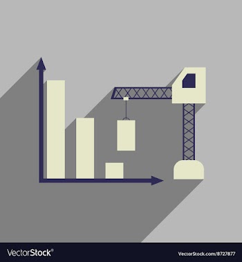 Flat web icon with long shadow construction vector image
