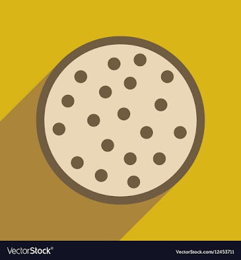 Flat web icon with long shadow cookie vector image