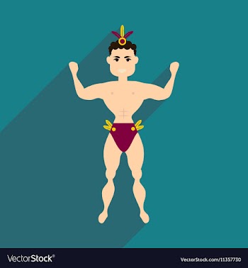 Flat web icon with long shadow dancer man vector image
