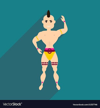Flat web icon with long shadow dancer man vector image