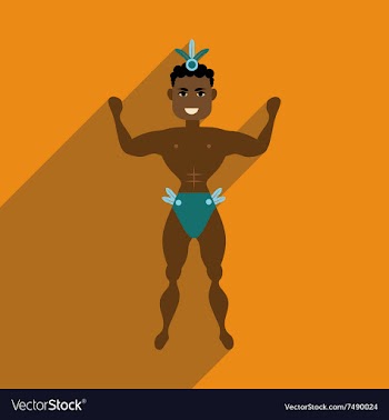 Flat web icon with long shadow dancer man vector image