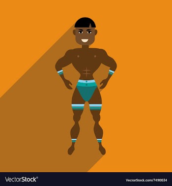 Flat web icon with long shadow dancer man vector image