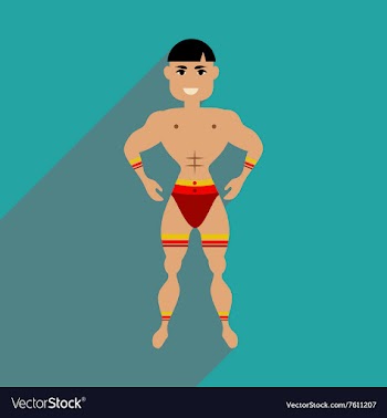Flat web icon with long shadow dancer man vector image