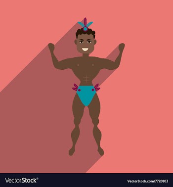 Flat web icon with long shadow dancer man vector image