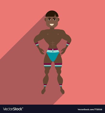 Flat web icon with long shadow dancer man vector image