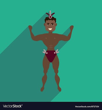 Flat web icon with long shadow dancer man vector image
