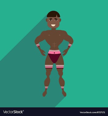 Flat web icon with long shadow dancer man vector image