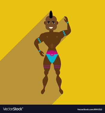 Flat web icon with long shadow dancer man vector image