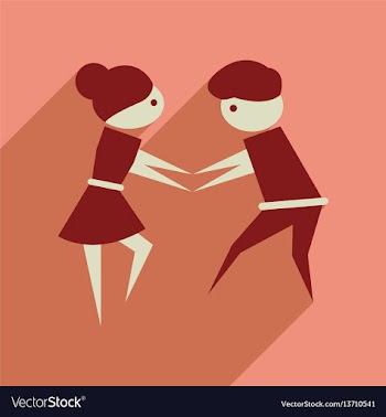 Flat web icon with long shadow dancers couple vector image
