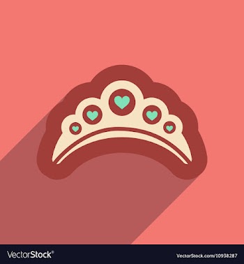 Flat web icon with long shadow diadem vector image