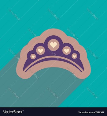 Flat web icon with long shadow diadem vector image