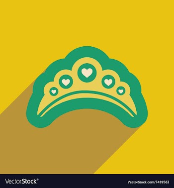 Flat web icon with long shadow diadem vector image
