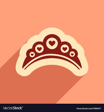 Flat web icon with long shadow diadem vector image