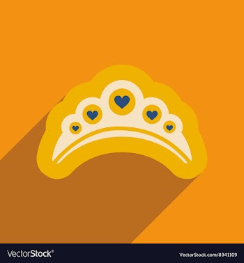 Flat web icon with long shadow diadem vector image
