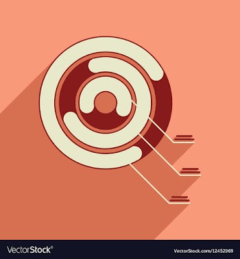 Flat web icon with long shadow diagram vector image