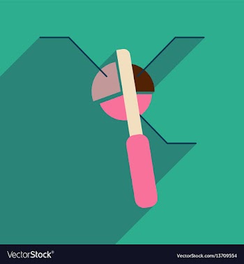 Flat web icon with long shadow diagram vector image