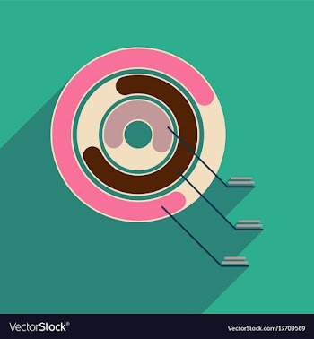 Flat web icon with long shadow diagram vector image