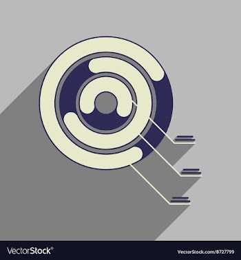 Flat web icon with long shadow diagram vector image