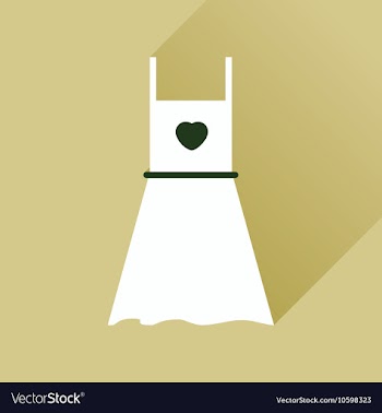 Flat web icon with long shadow dress vector image