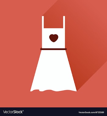 Flat web icon with long shadow dress vector image