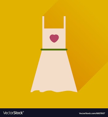 Flat web icon with long shadow dress vector image