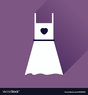 Flat web icon with long shadow dress vector image