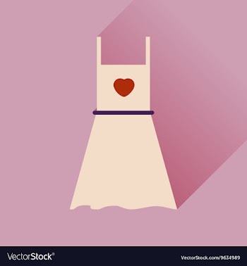 Flat web icon with long shadow dress vector image