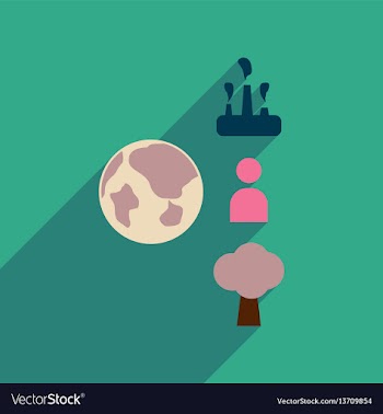 Flat web icon with long shadow earth infographics vector image