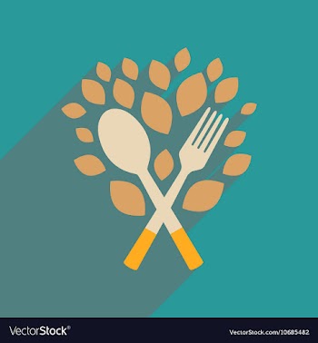 Flat web icon with long shadow eco cutlery vector image
