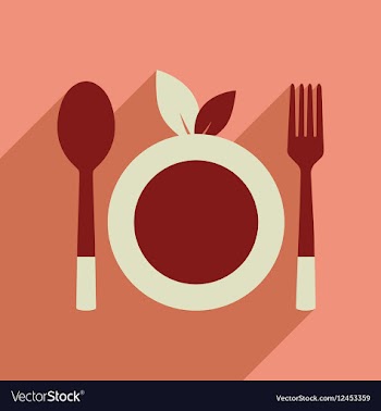 Flat web icon with long shadow eco cutlery vector image