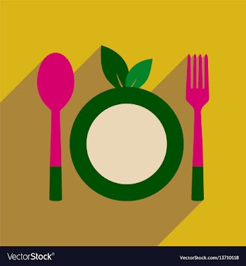 Flat web icon with long shadow eco cutlery vector image