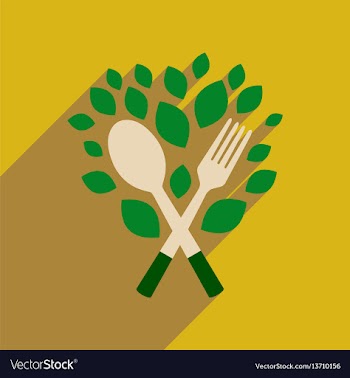 Flat web icon with long shadow eco cutlery vector image