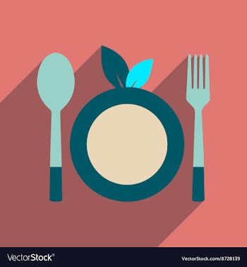 Flat web icon with long shadow eco cutlery vector image