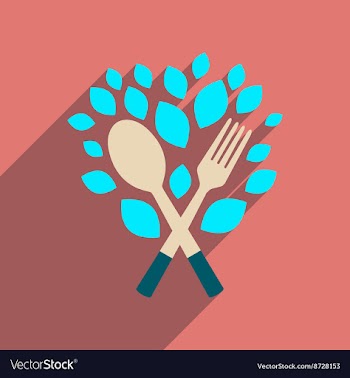 Flat web icon with long shadow eco cutlery vector image