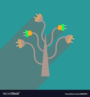 Flat web icon with long shadow eco energy vector image