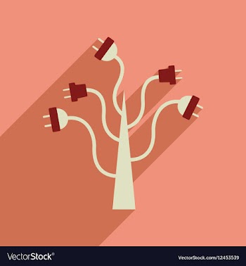 Flat web icon with long shadow eco energy vector image