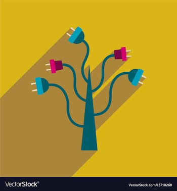 Flat web icon with long shadow eco energy vector image