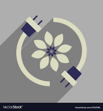 Flat web icon with long shadow eco energy vector image